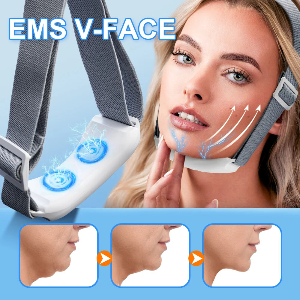 Masajeador Facial Reafirmante EMS – Lifting con Calor y Vibración